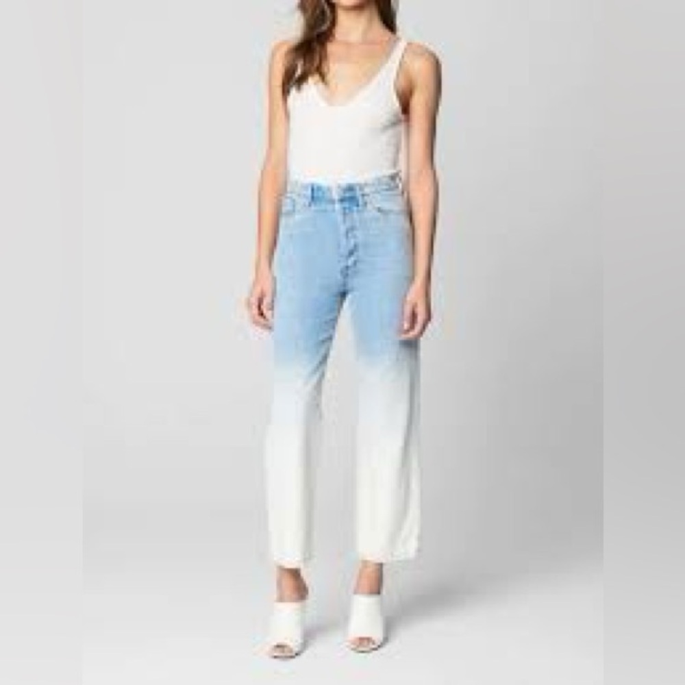 Blank NYC Two Tone / The Baxter Ribcage Straight Leg Jeans Size 30